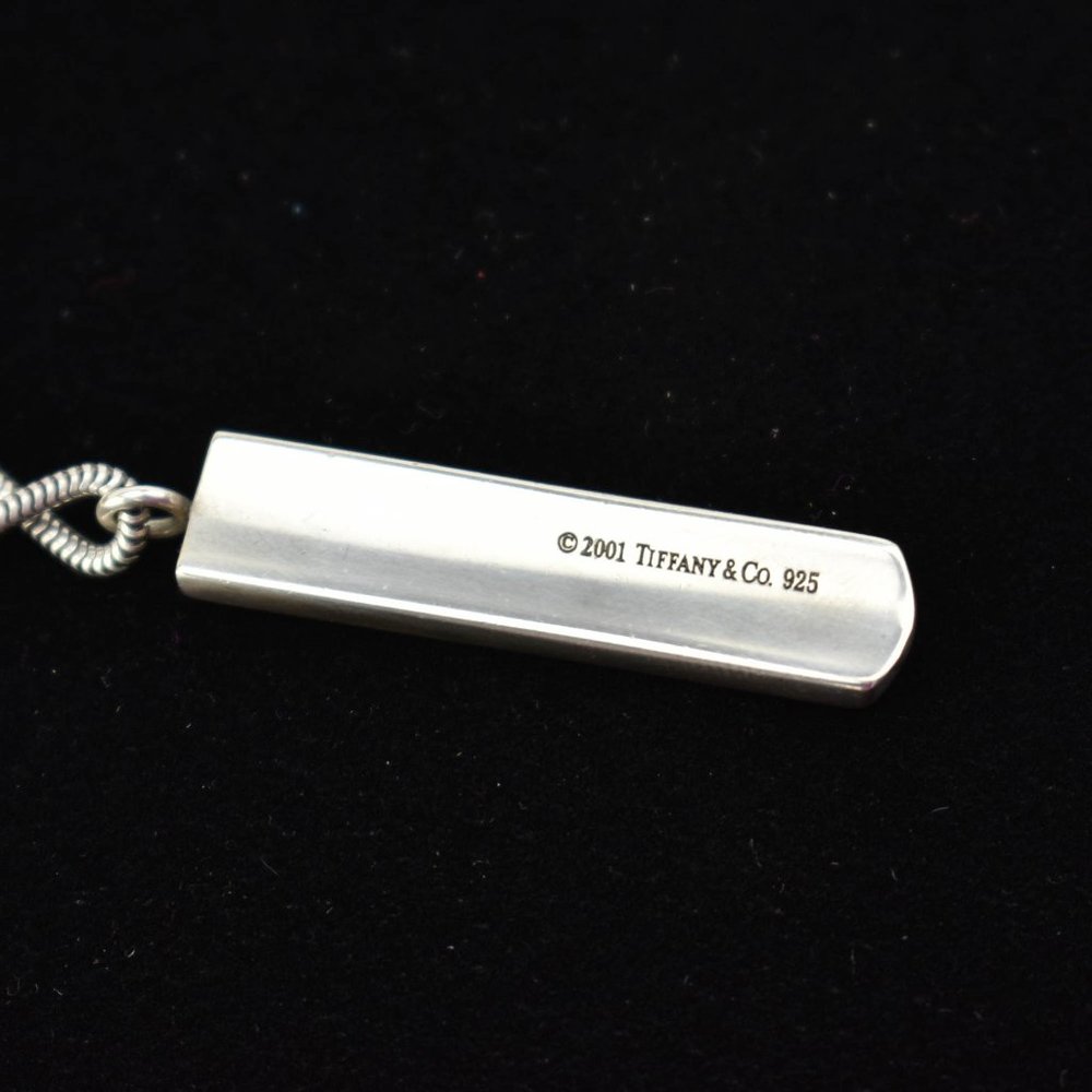 TIFFANY & CO: Sterling Silver "Tiffany 1837 Bar" Necklace 1499 - Picture 3 of 6